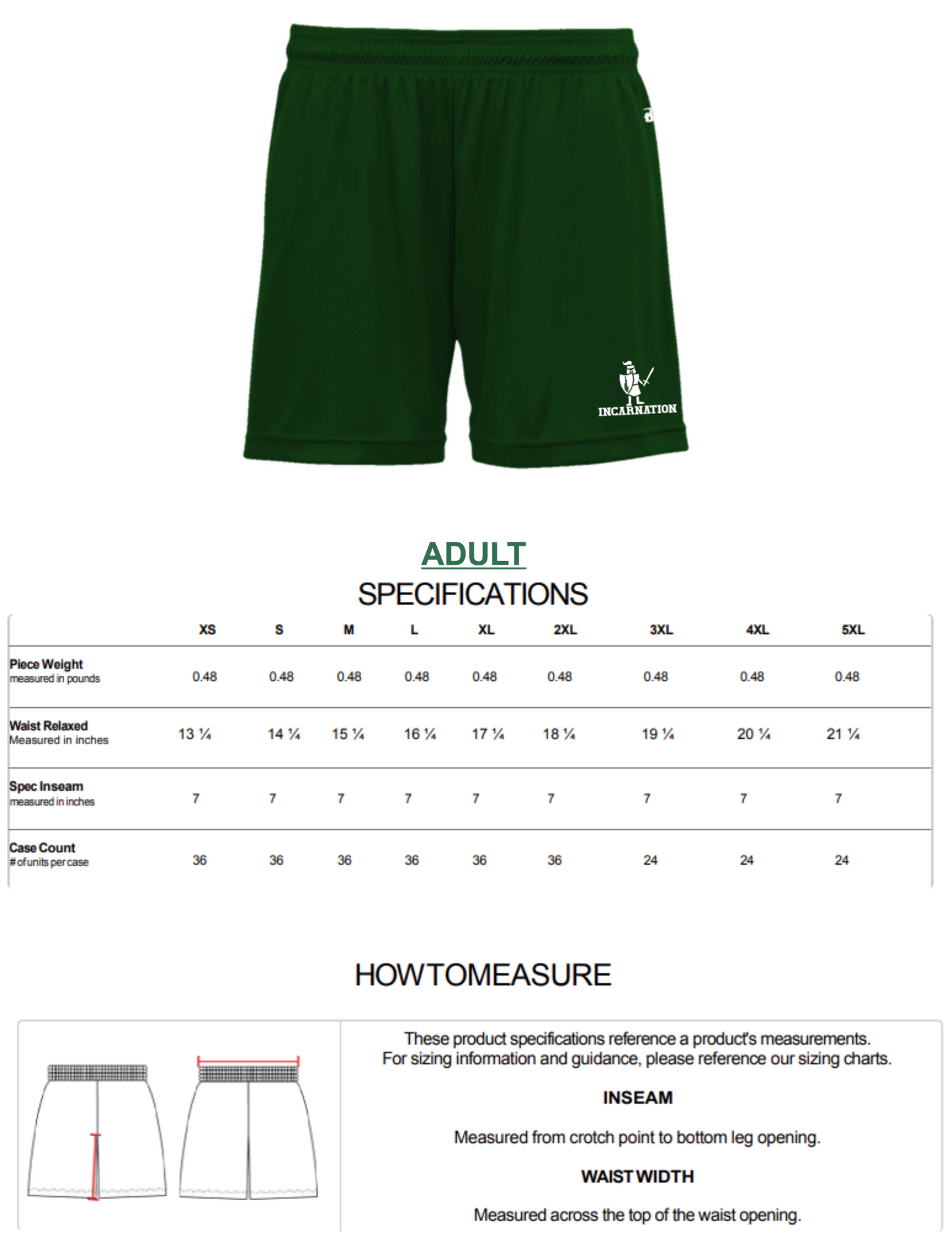 Gym Uniform Shorts - Youth & Adult