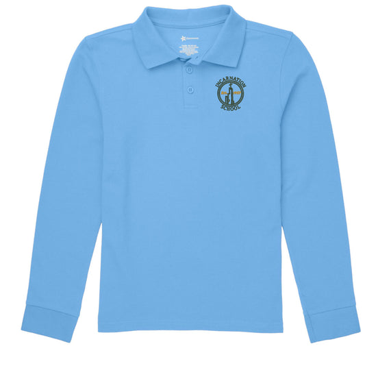Long Sleeve Pique Knit Polo