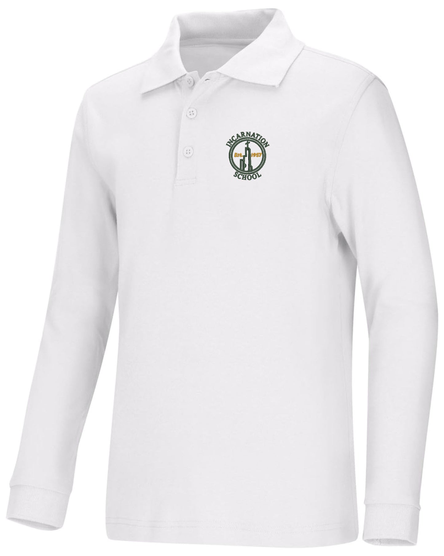Long Sleeve Pique Knit Polo